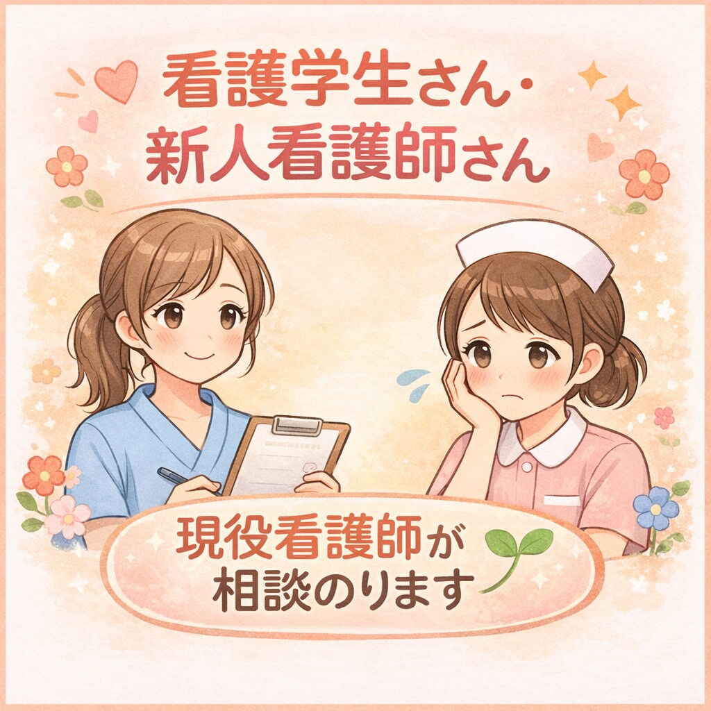 新人看護師・看護学生の悩み聞きます どんなお話でも大丈夫！12年目の看護師が相談に乗ります♪ イメージ1