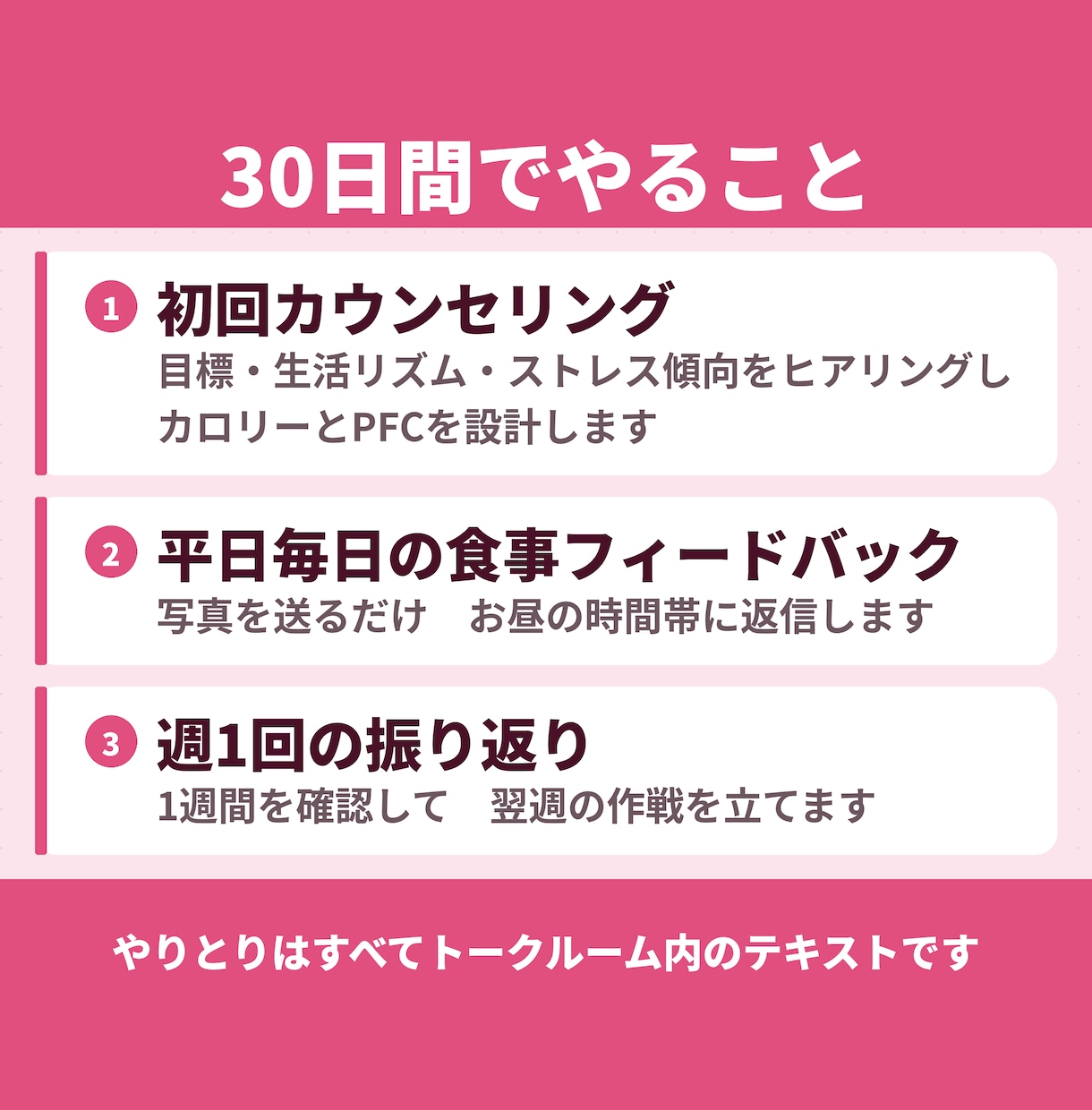 元96kgトレーナーが1ヶ月食事指導で伴走します モニター様大募集中！1ヶ月の伴走サポートを行います！ イメージ2