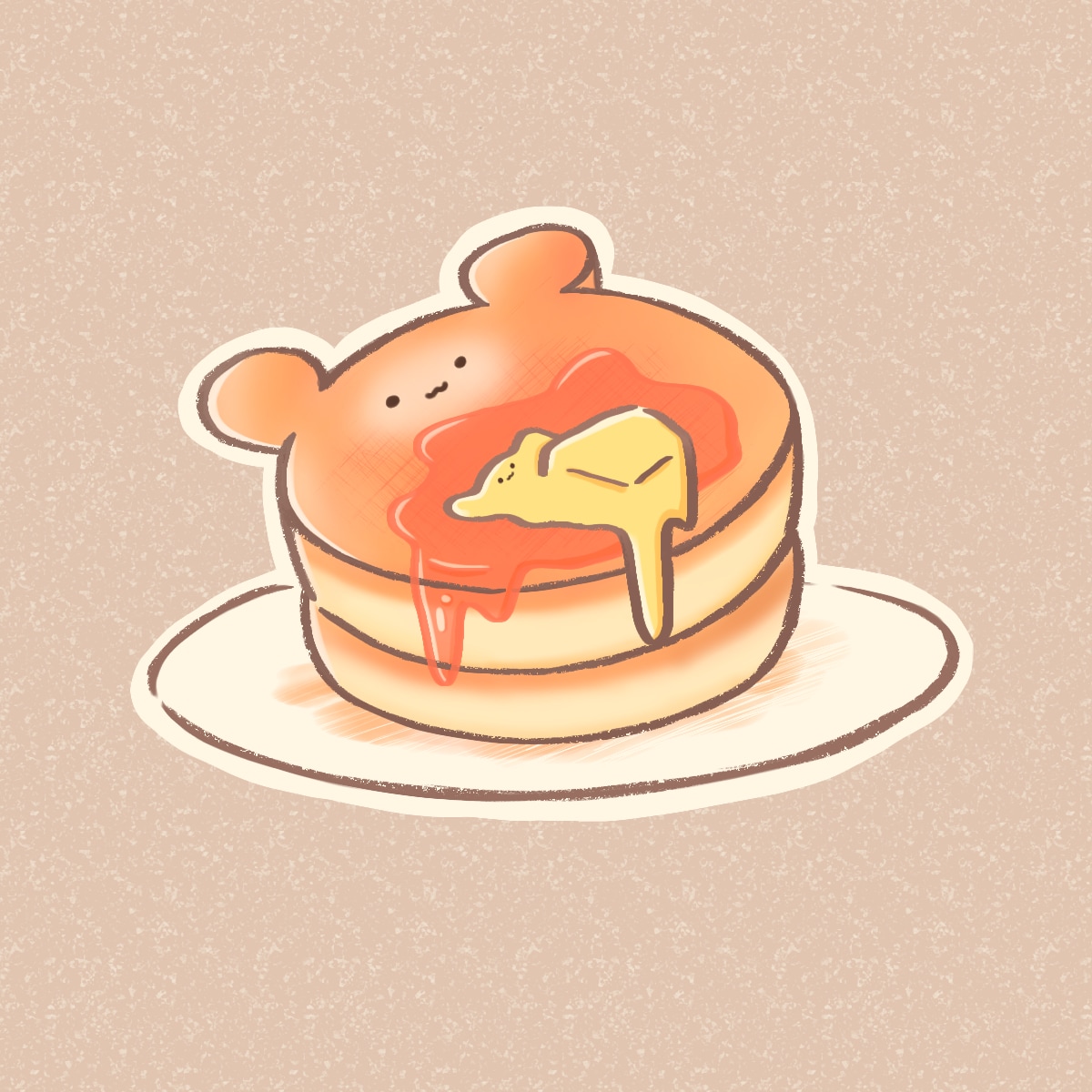 ゆるかわ食べ物イラスト描きます ちょっぴりシュールなお顔。お顔なしもOKです！ イメージ3