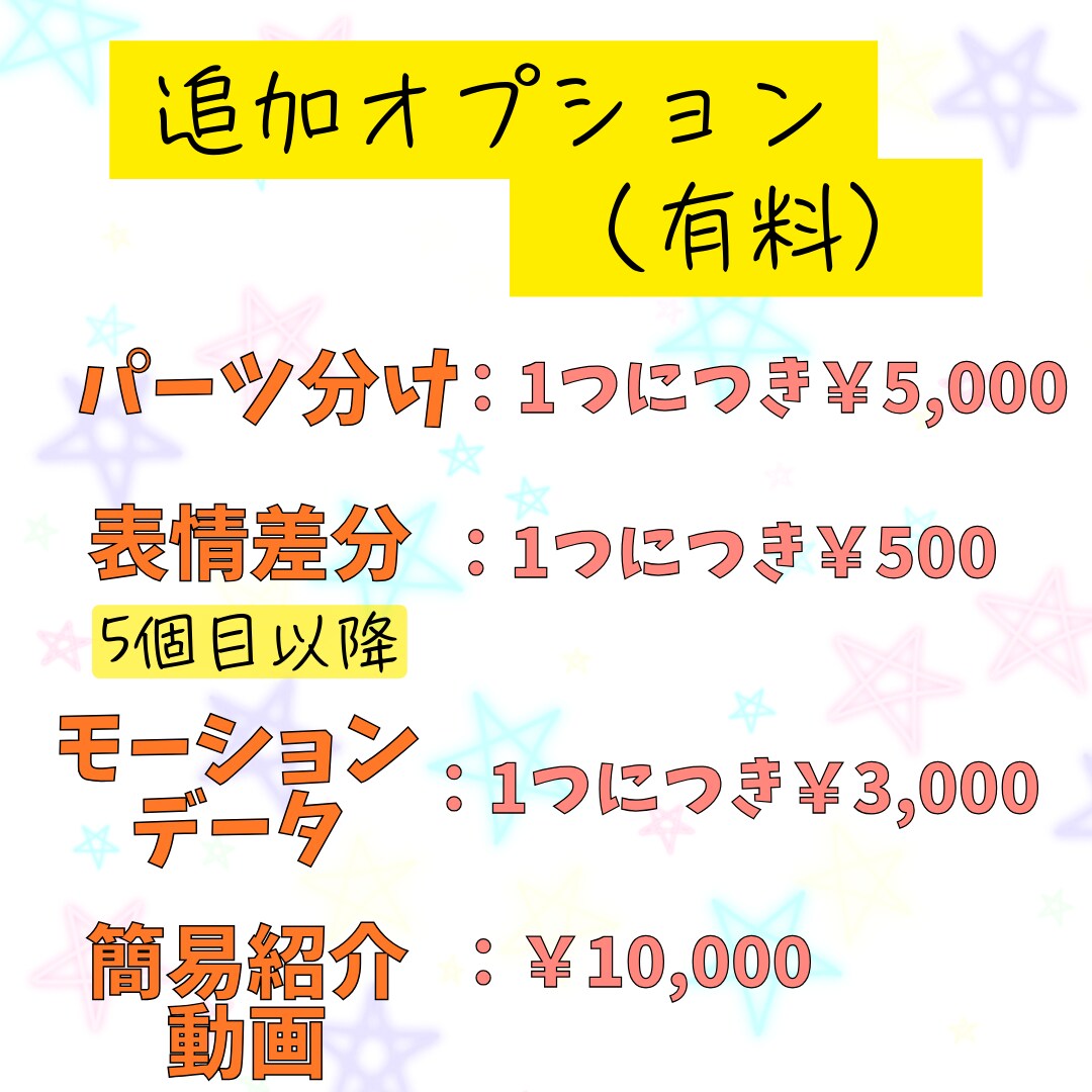 Live2Dでのモデリングいたします 高可動域のモデリング！【PSD必須】 イメージ3