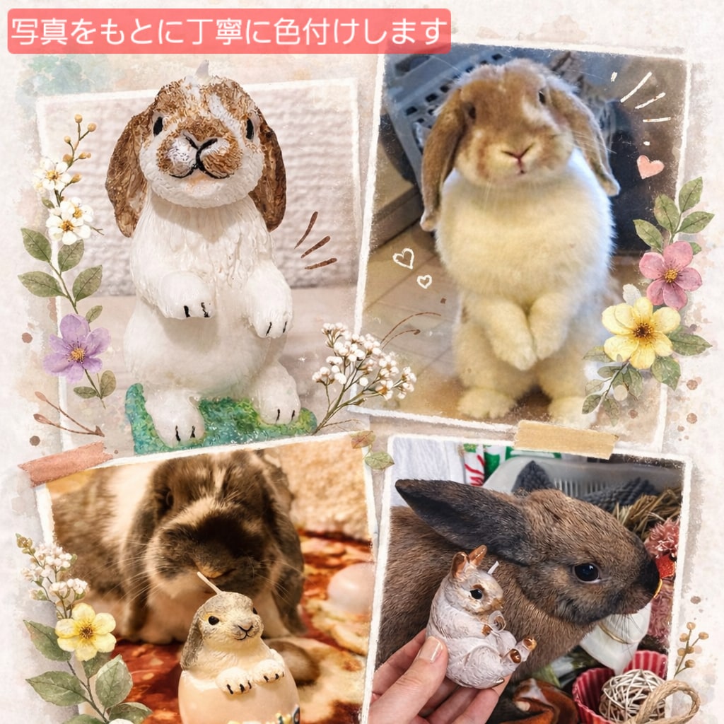 うちの子うさぎの天然ソイアロマキャンドル作ります 世界にひとつ！うさぎのうちの子デザインのキャンドル作ります イメージ7