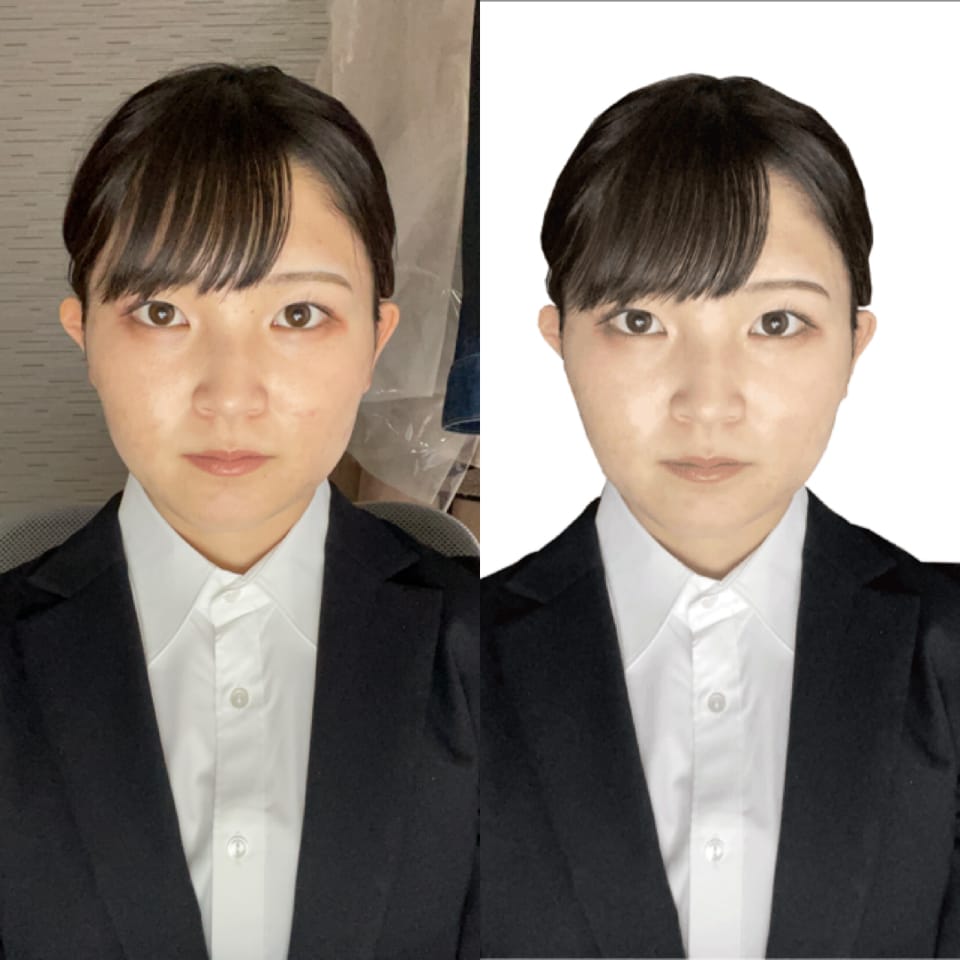 証明写真の加工代行承ります 証明写真の機械では満足できない方へ イメージ1