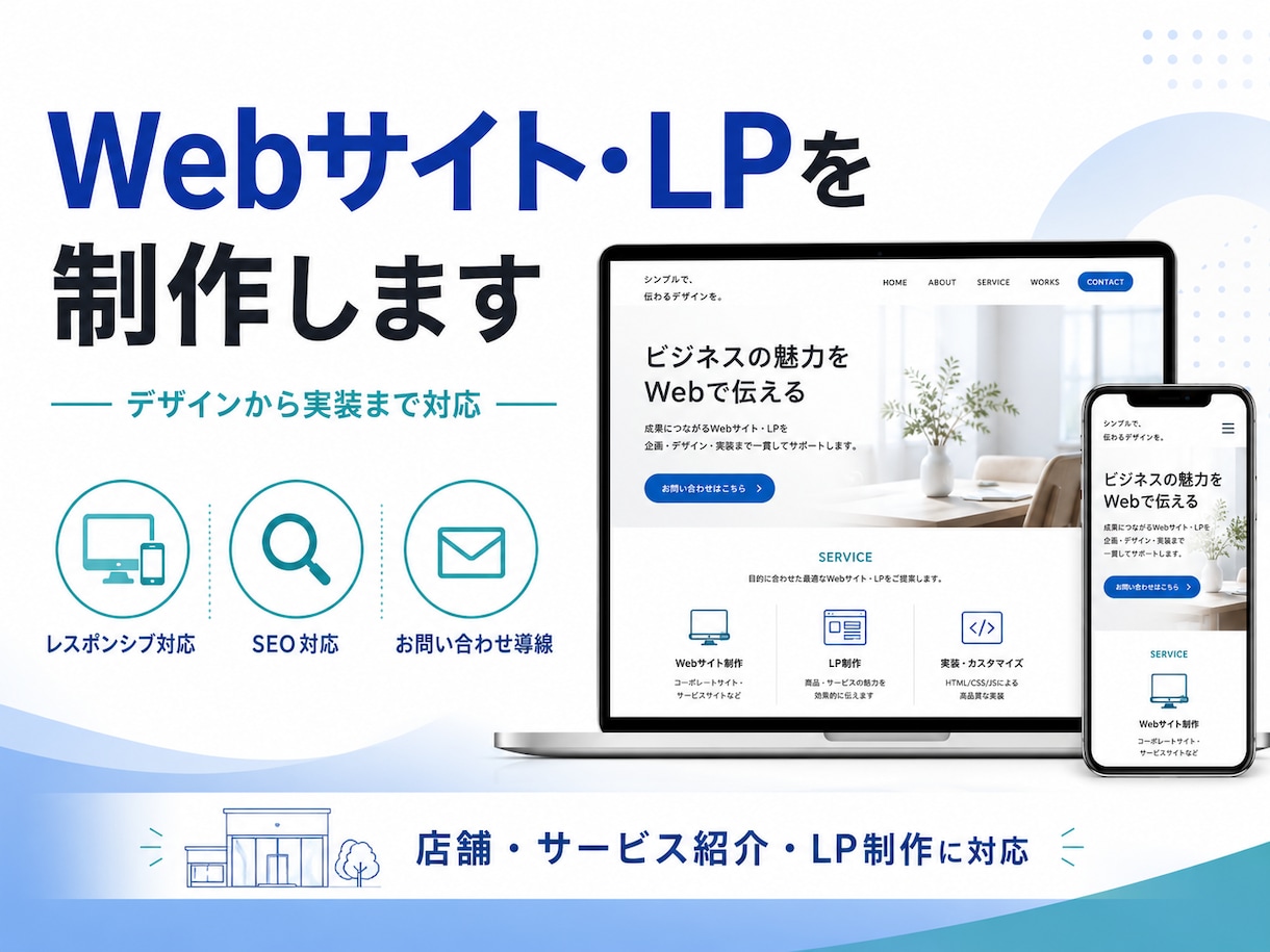 Webサイト・LPを制作します 目的に合わせてデザインから実装まで対応します イメージ1
