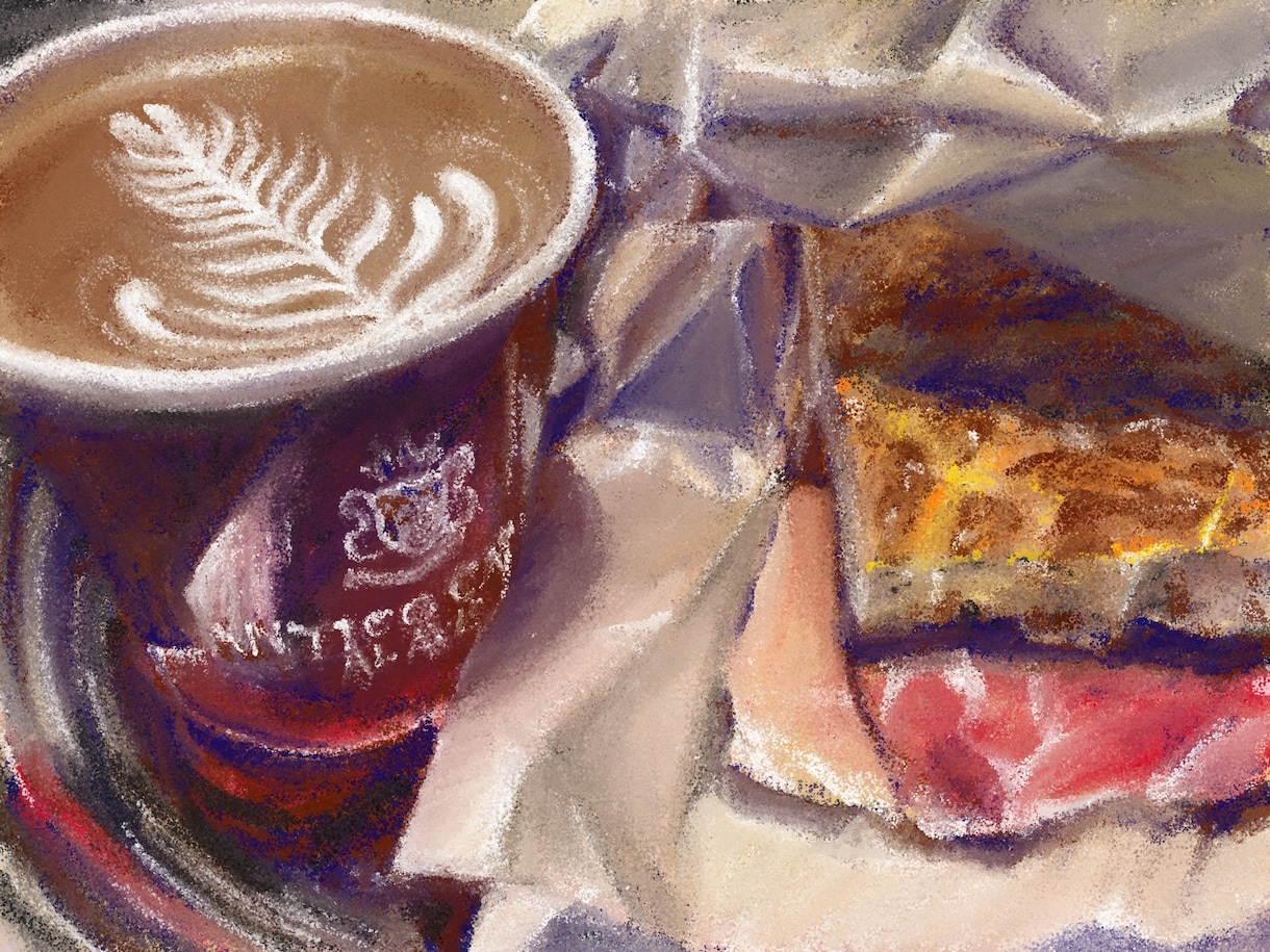 食べ物の絵をクレヨン画風でリアルに描きます 即日可！広告・宣伝・メニュー表やアイコン・ヘッダーに。 イメージ2
