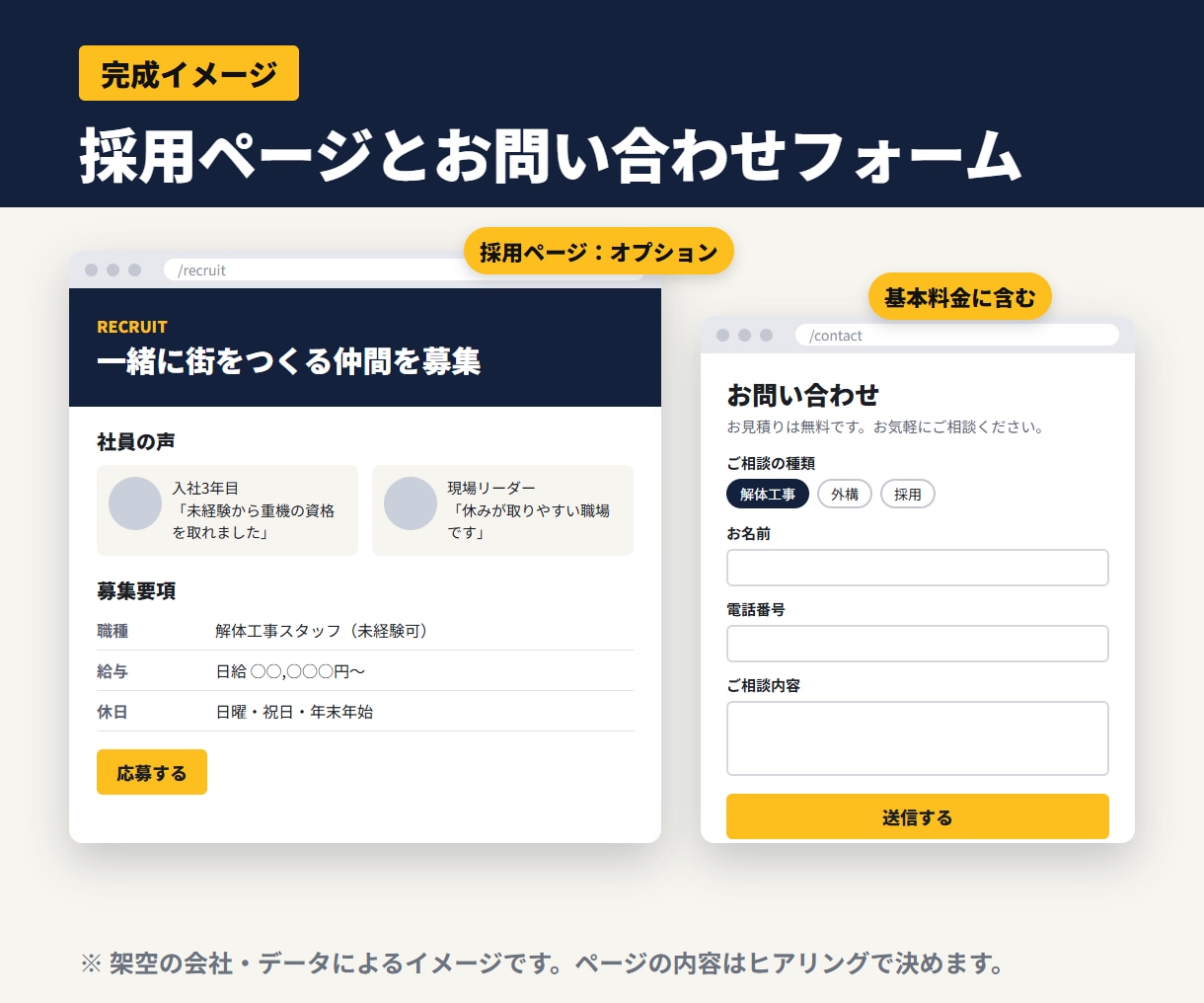 建設・職人の会社の伝わるホームページを作ります 施工の実力と働きやすさを、元請け・求職者に届けます イメージ5
