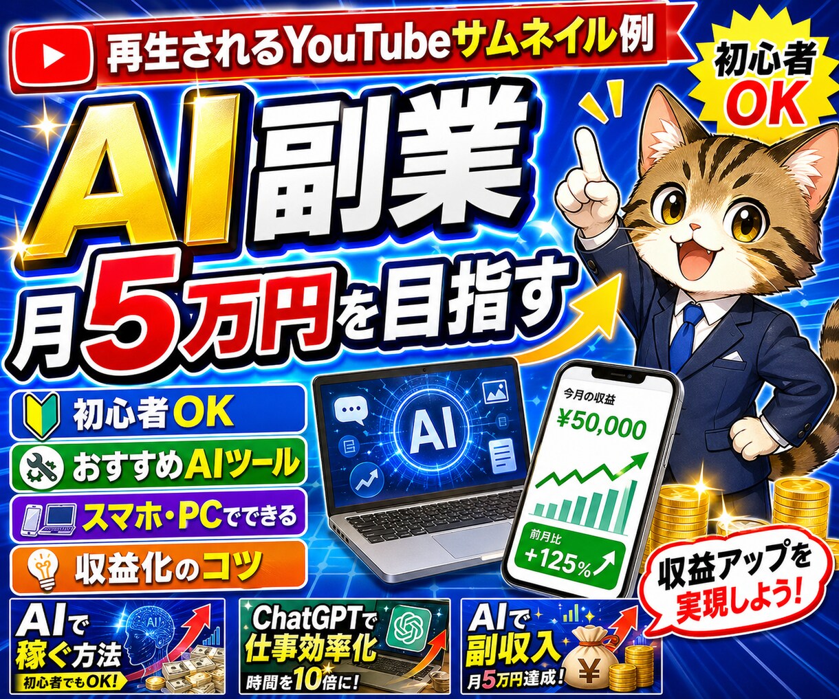 クリック率重視！YouTubeサムネイル作ります 再生数に直結するプロの心理誘導デザイン／丸投げOK イメージ2