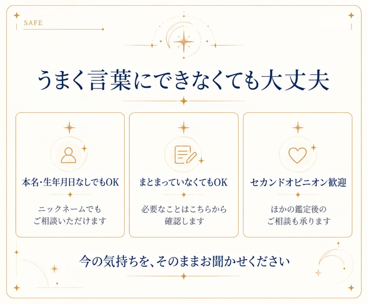人生・仕事・恋愛・結婚❤️タロットで総合鑑定します 転職・夫婦・家庭・人間関係☪️迷いを整理し、心を軽く✨ イメージ4