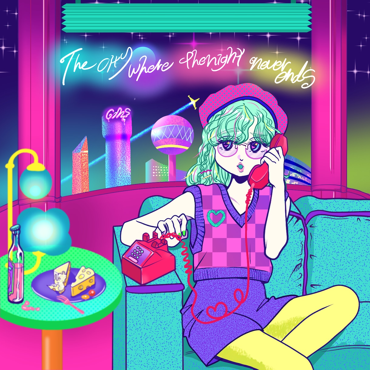 ポップ可愛いオリジナルMVイラスト制作します カラフル・ポップで映える色合いが特に得意です！可愛い女の子 イメージ5