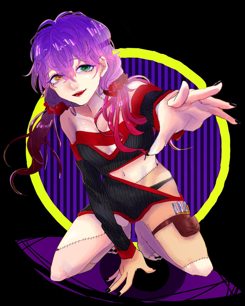 彩度高めなキャラクター、イラストを作成します 個性と雰囲気、目を惹くようなイラストを描かせていただきます！ イメージ2