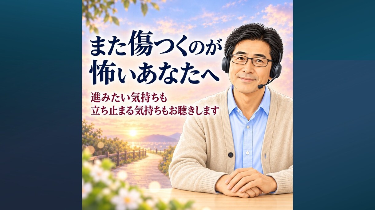40代の婚活・再婚の迷いを経験者がお聴きします 離婚・婚活・再婚経験者が不安に寄り添います イメージ3
