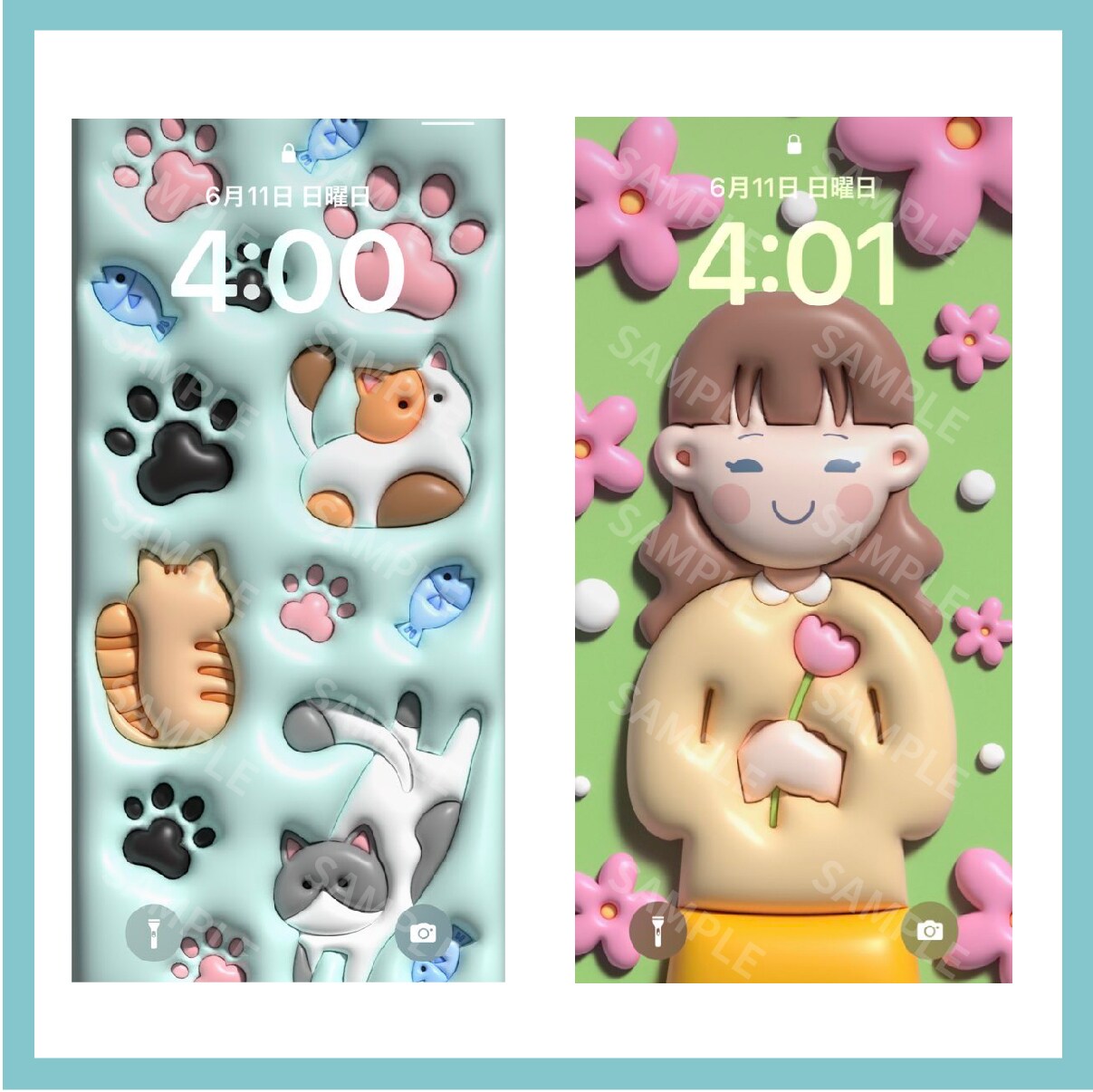 商用OK！イラストをぷっくりかわいく立体的にします ヘッダーやアイキャッチ、壁紙など！目立つこと間違いなし♪ イメージ2