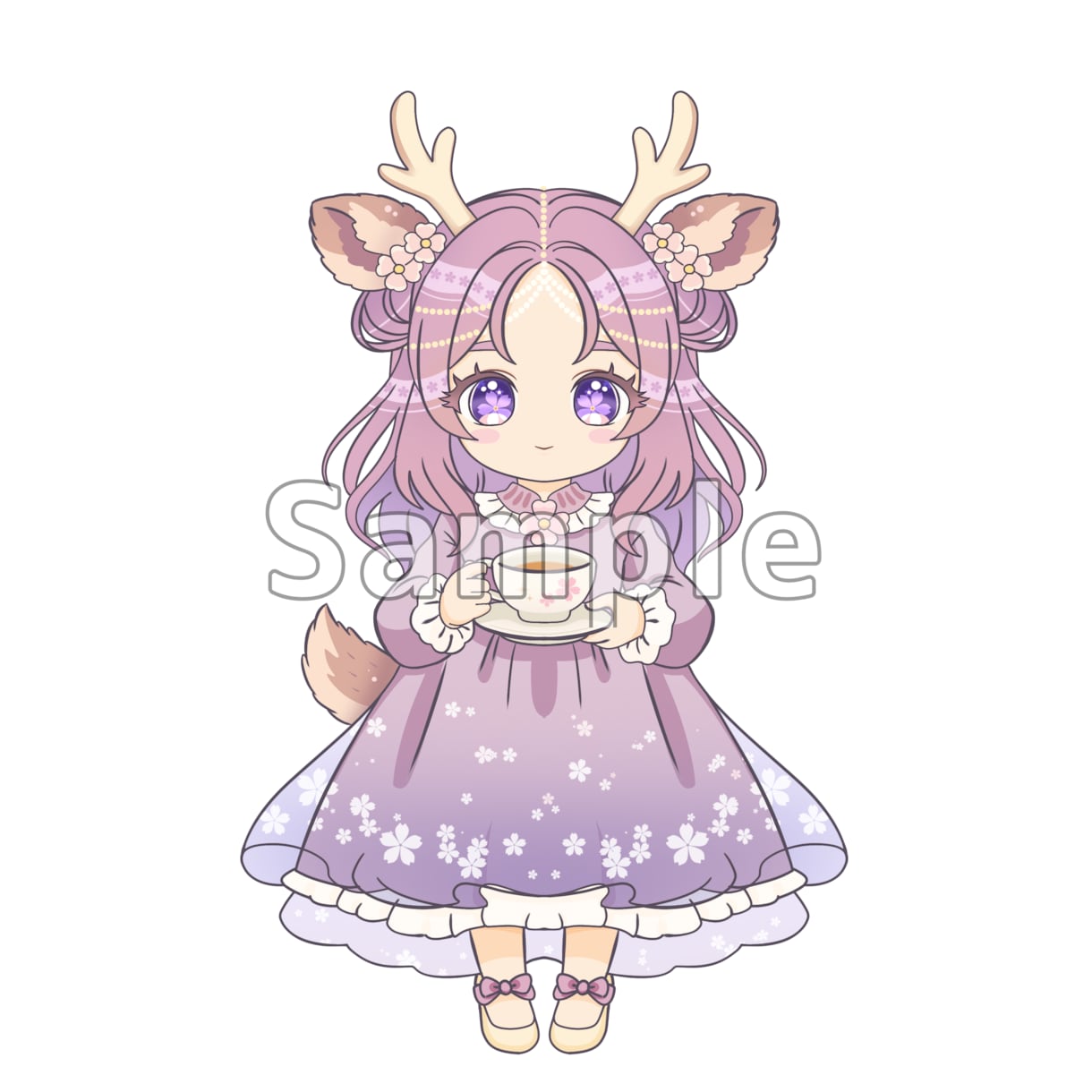 ゆめかわSDキャラ販売します 鹿モチーフのゆめかわ女の子です。 イメージ2