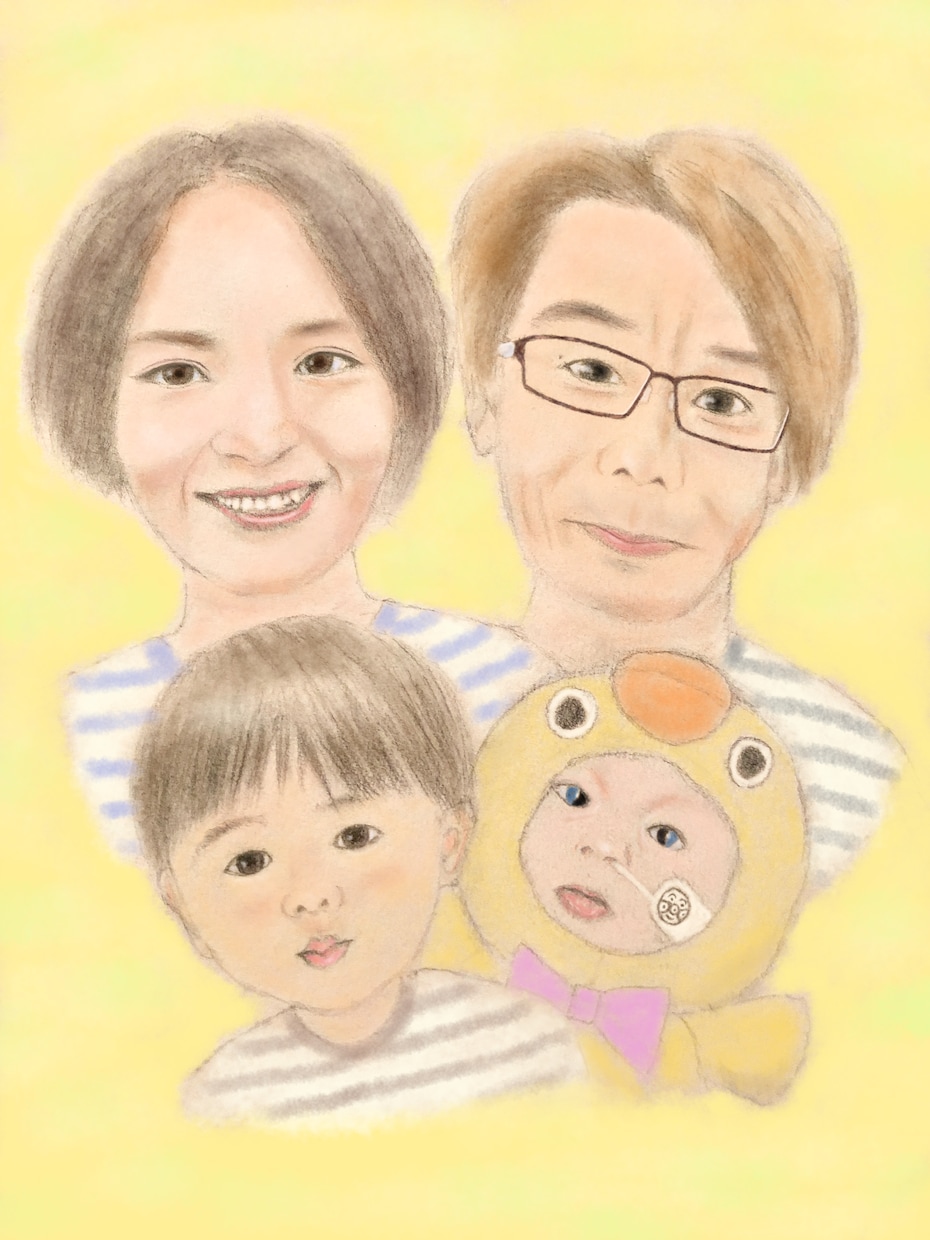 着色も可★鉛筆でリアルな似顔絵をお描きします ギフトやウェルカムボードに！心を込めて手描きします。 イメージ6