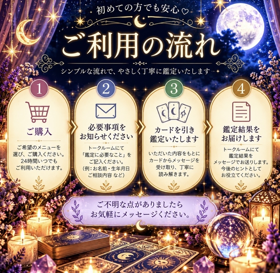 お悩みをタロットでやさしく読み解きます 迷いや不安にカードからのメッセージを届けます イメージ3