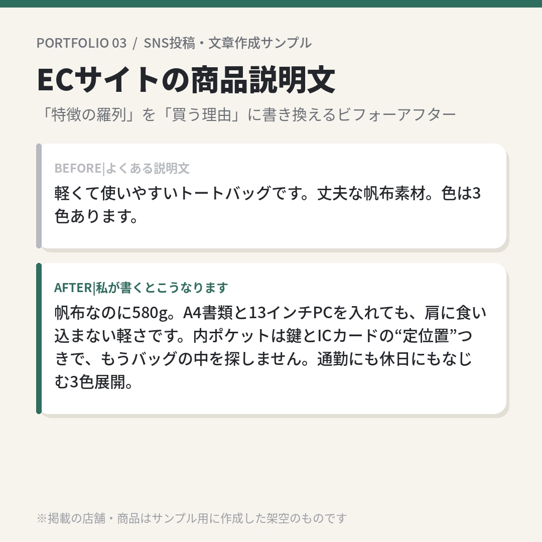 お店のSNS投稿を30日分まとめて作成します コピペで投稿できる形で納品|最短3日|学生対応の柔軟さ イメージ2