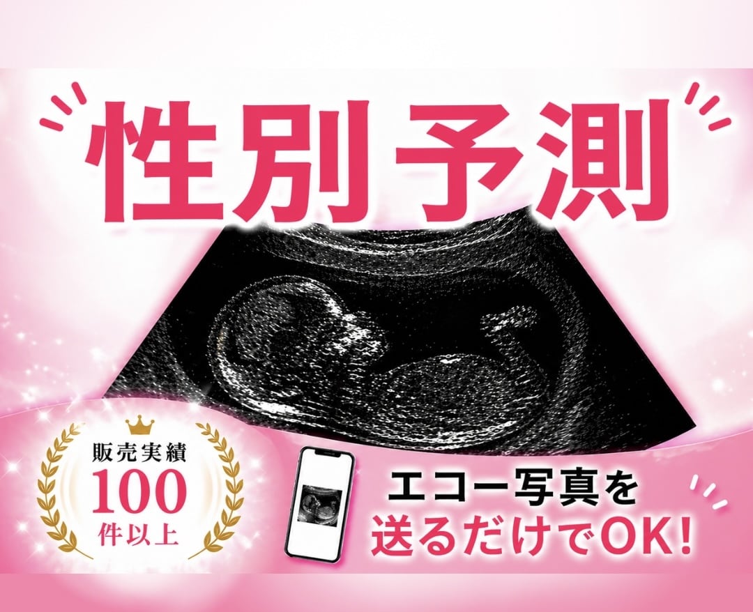 詳細版★即納！妊娠初期、エコー写真で性別予測します 6週目〜OK◎赤ちゃんの性別をベビーナブ、外性器で見ます イメージ1