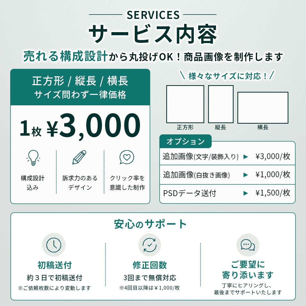 売上・クリック率UPに繋がるec商品画像を作ります 【1枚～のお試しプラン】amazon・楽天・ヤフーに対応！ イメージ2