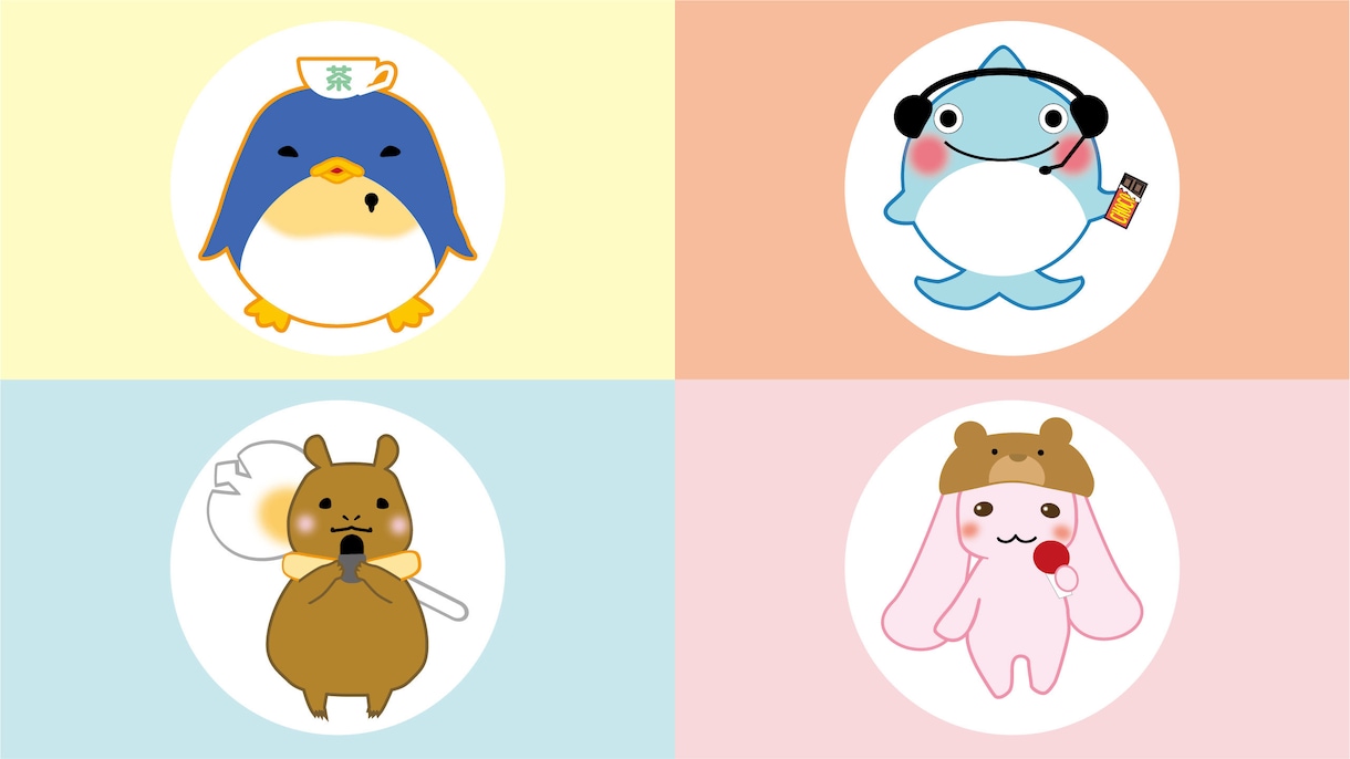 ぷくっところっとしたアイコンキャラ描きます ぽってりなやましボディのゆるキャラ描きます イメージ7