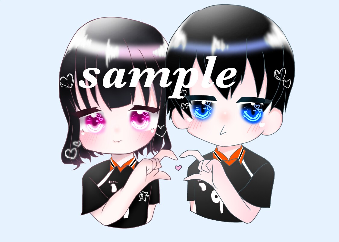 貴方の似顔絵やオリジナルイラスト承ります 夢／BL／GL／単体／アイコン用など イメージ1