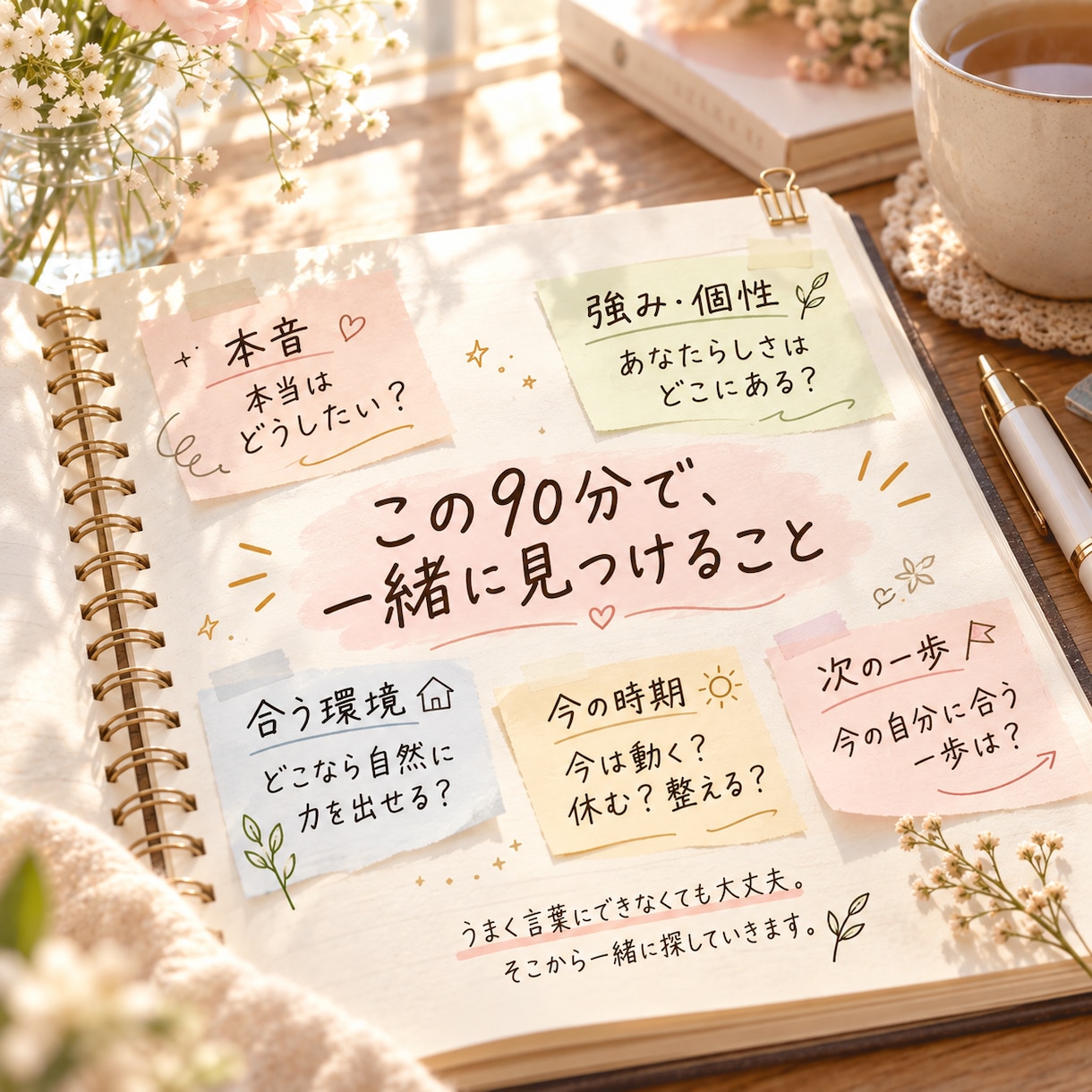 あなただけの楽な人生の歩き方、発掘します 90分、世界にひとりのあなたを一緒に知りにいきます イメージ3