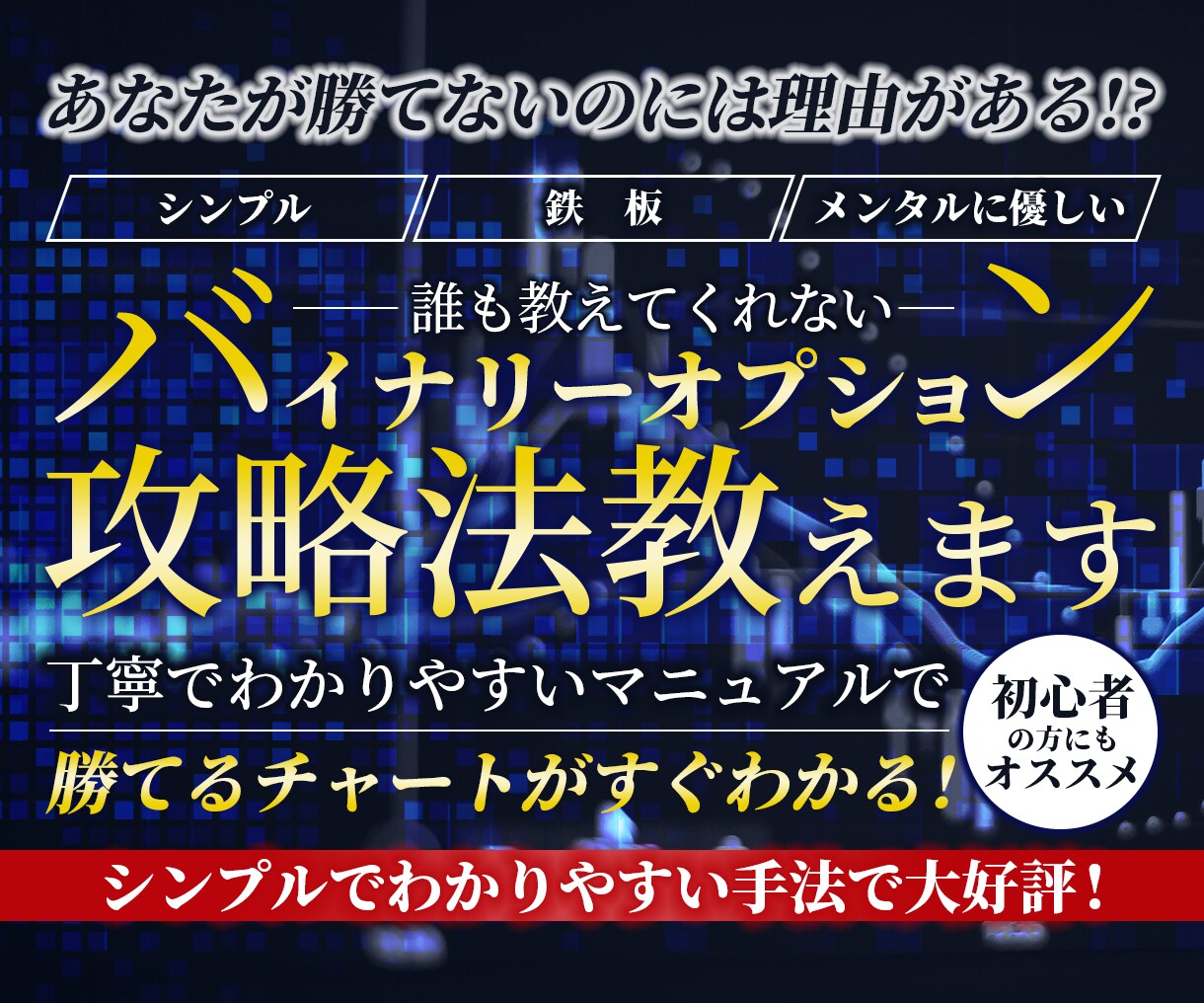 メンタルが安定するバイナリーオプション手法教えます 【本気で悩んでる人向け】シンプル×鉄板×メンタルに優しい イメージ8