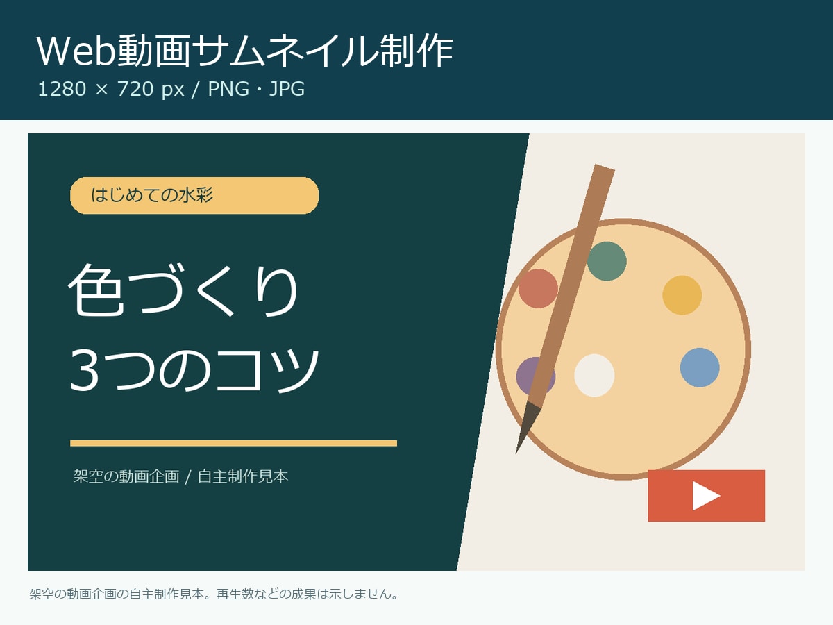 YouTube動画のサムネイルを1枚制作します 16対9の動画向け画像を読みやすく整えます イメージ1