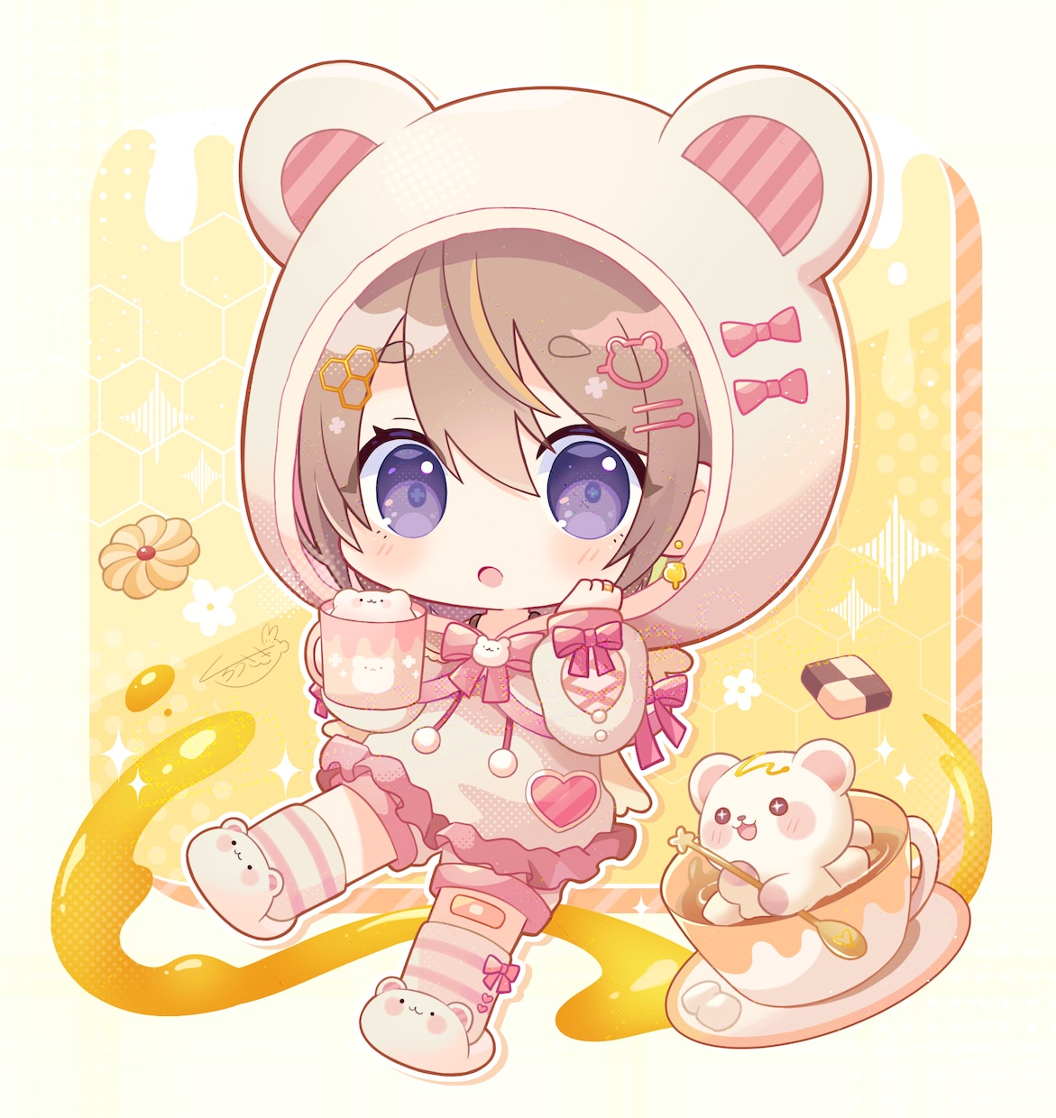綺麗でかわいい♪ ミニキャライラスト制作します 企業実績多数！ 修正無制限、かわいいイラストをご提供します イメージ7