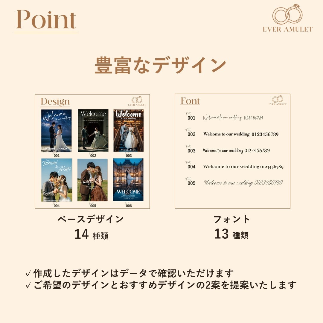 低価格・高品質なウェルカムボード作成します 前撮りなどのお写真に文字を入れたオリジナルのウェルカムボード イメージ1