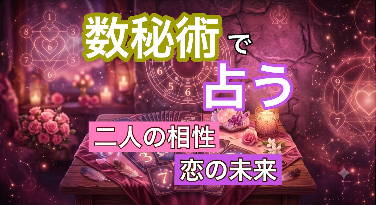 生年月日だけ！数秘術で視る二人の相性お届けします 数字が明かす二人の宿命。あの人の本気の思いを紐解きます。 イメージ1