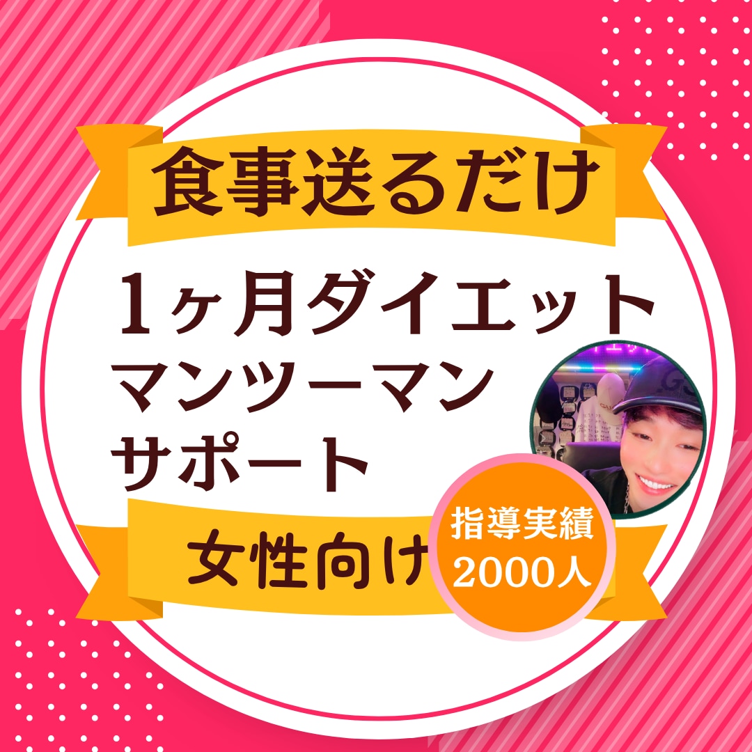 運動無し、1ヶ月完全管理で密着指導します 2000人のダイエット相談を解決してきたトレーナーがサポート イメージ1