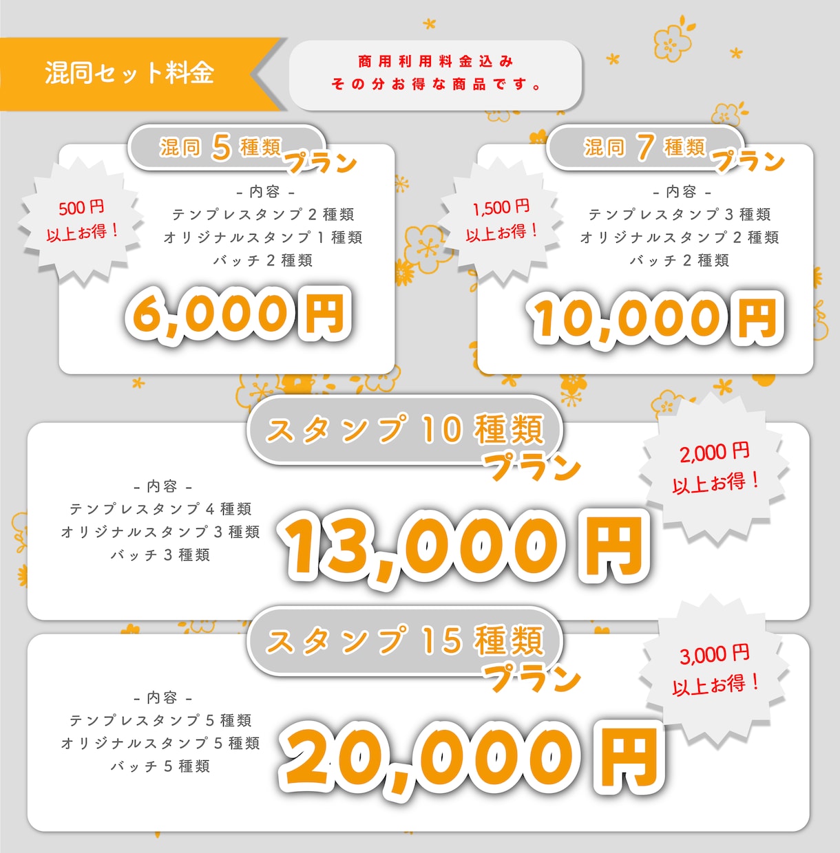 キャンペーン中 ✧ スタンプ等を制作いたします テンプレートでお気軽お手軽！商用利可！お得なプランも！ イメージ4
