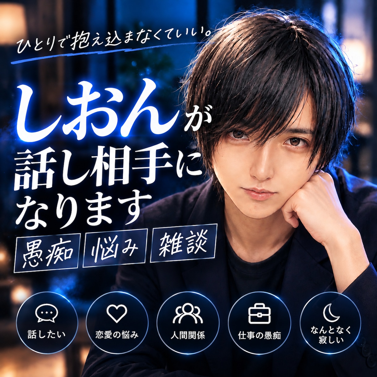 男性の話し相手が愚痴・悩み・雑談を聞きます 誰かと話したい時に。否定せずゆっくりお話を聞きます イメージ1
