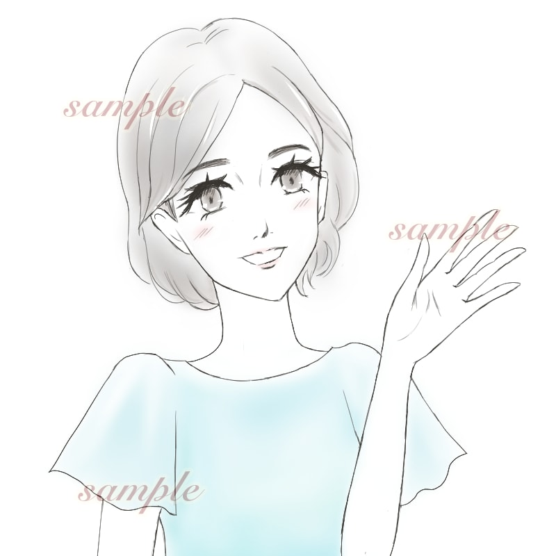 水彩画風SNSアイコン☆おしゃれ&綺麗に描きます 似顔絵イラストもよく合う優しいタッチです イメージ10