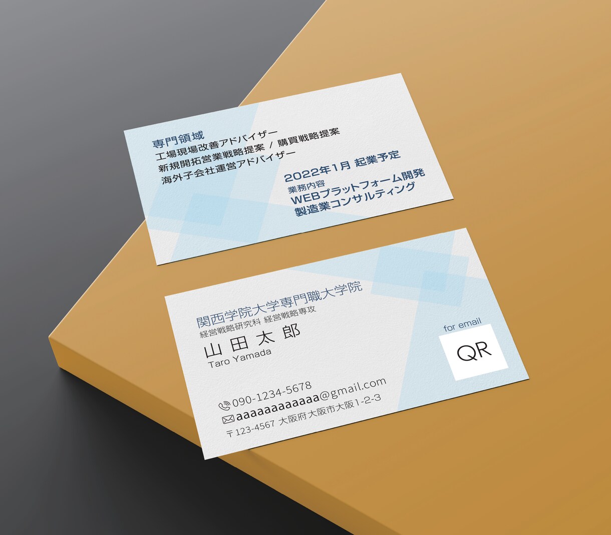 もらった人の印象に残るオリジナル名刺をお作りします 印刷して発送も対応可能です（送料込） イメージ5