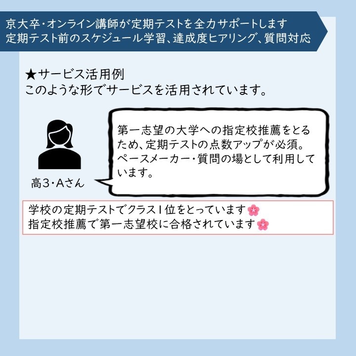 京大卒オンライン講師が指定校推薦をサポートします 勉強法、スケジュール、全力サポートします！ イメージ5