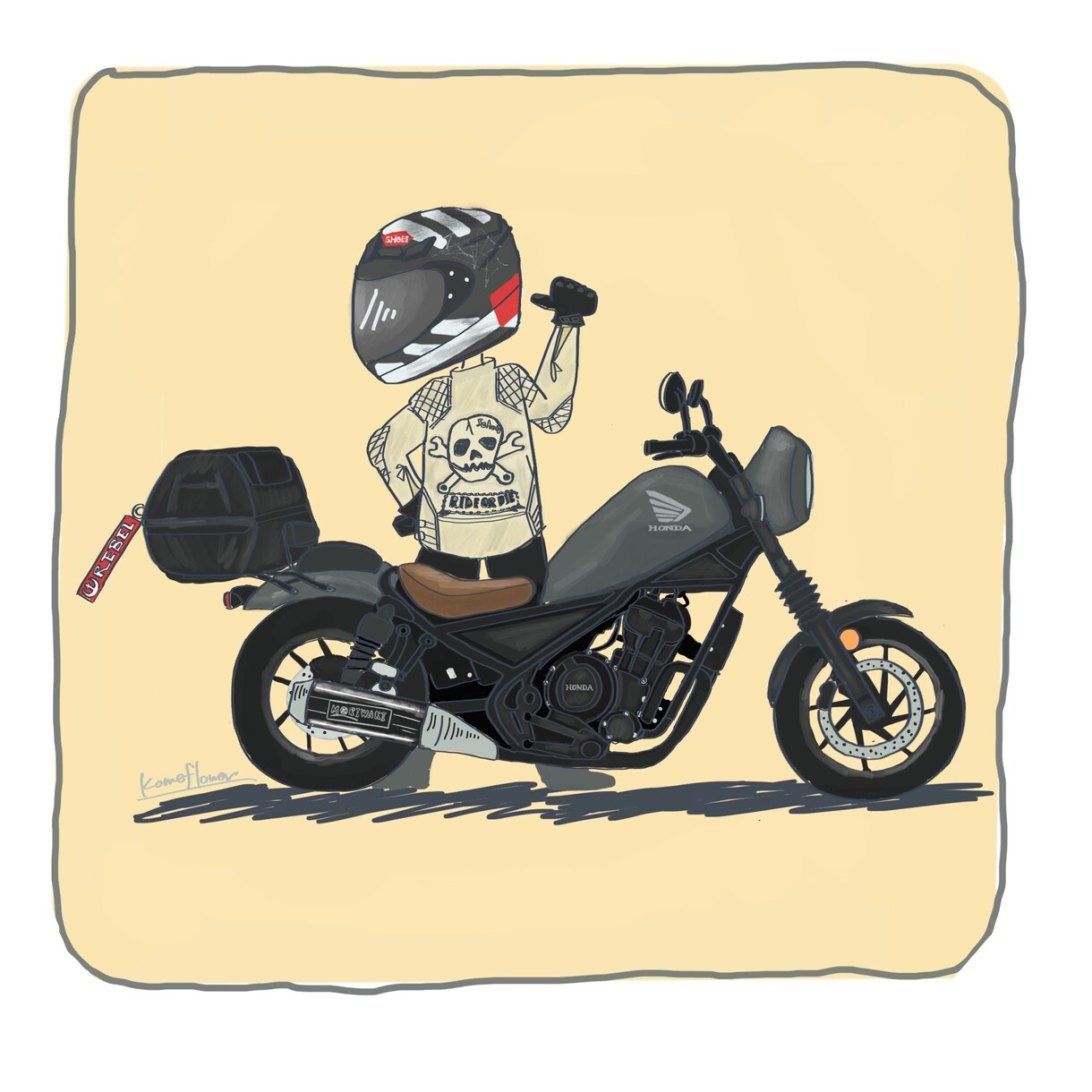 バイクイラスト作成します 可愛い絵柄でバイクのイラスト描かせて頂きます！ イメージ6
