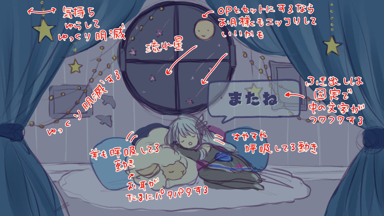 あなたの世界観を反映したアニメーションを制作します VTuber向けOP/EDループアニメーション制作 イメージ7