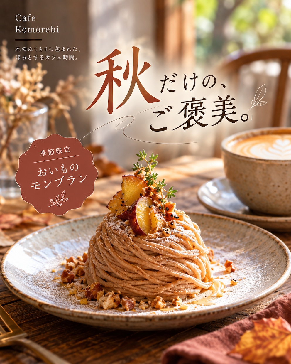 カフェ・飲食店向けSNS投稿画像を制作します 新商品や店舗の魅力を伝える画像を1枚1,500円で制作！ イメージ2