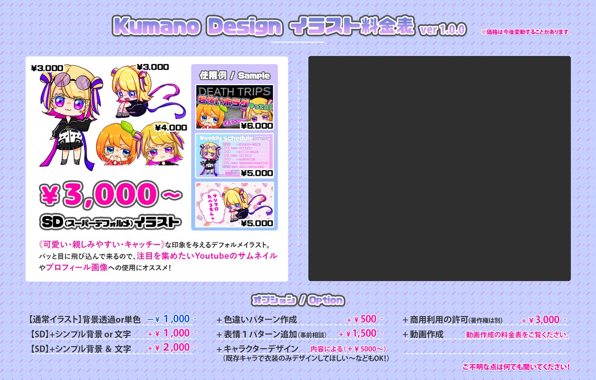 可愛いキャラのSD（デフォルメ）イラスト描きます プロフィール画像や動画に使える！可愛いポップなデザイン！ イメージ2