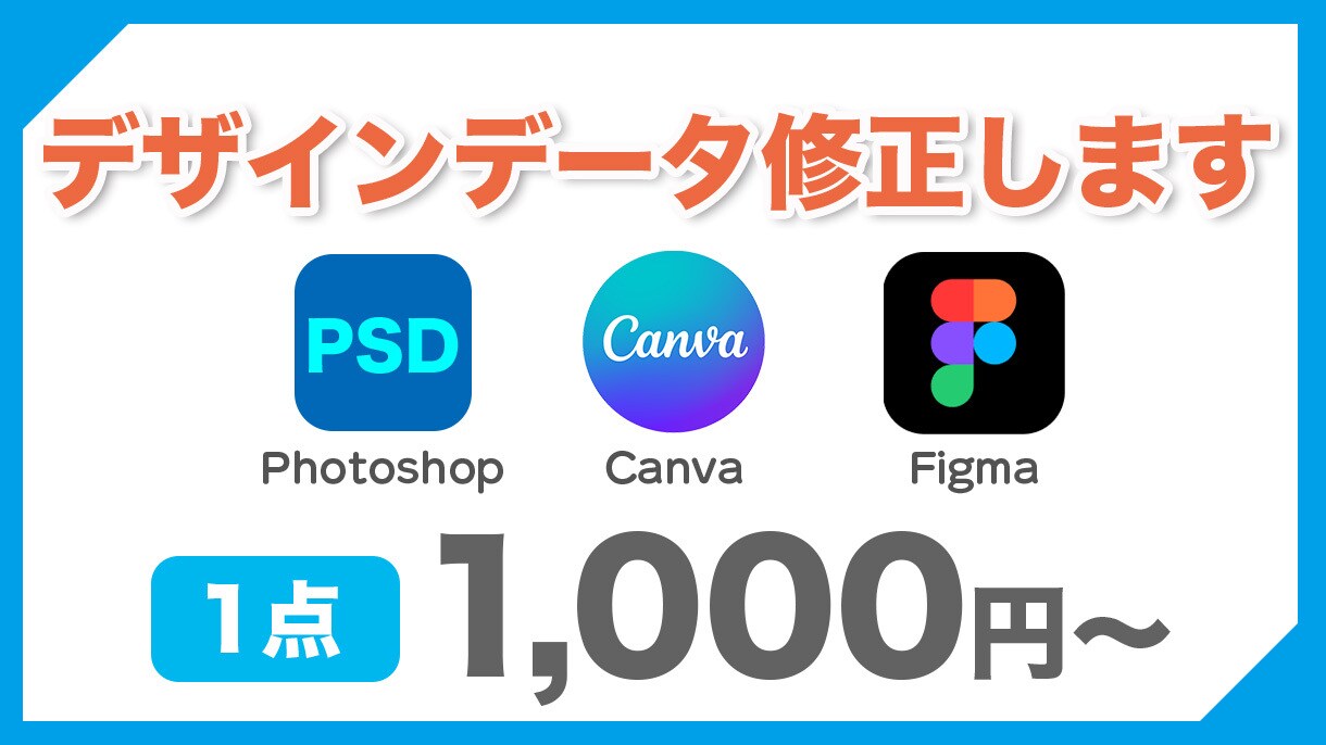 デザインデータ修正いたします Canva・Figmaの修正・編集します！経験者が細部を調整 イメージ1