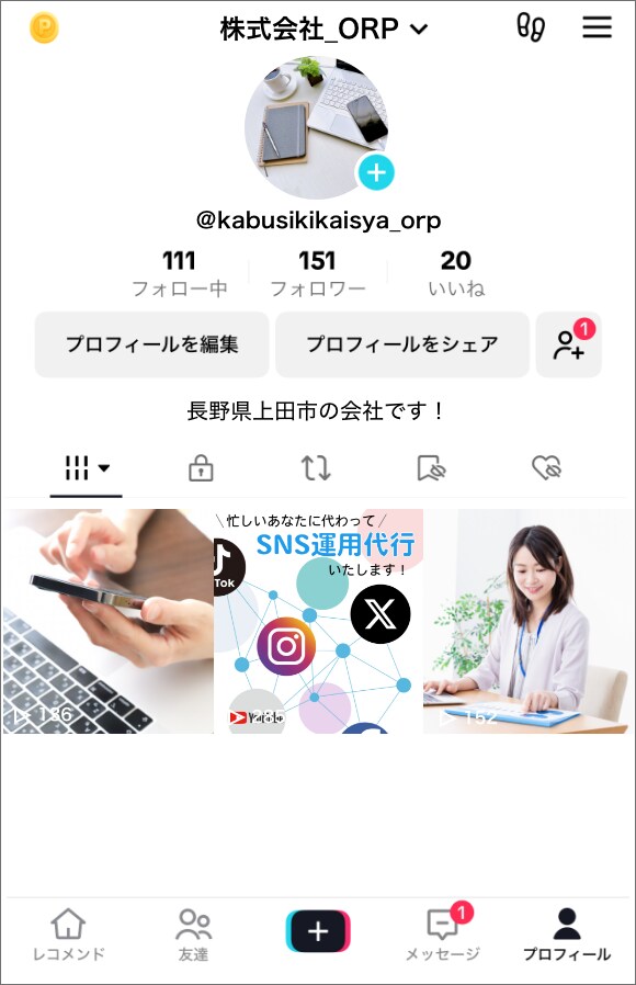 忙しいあなたの代わりにSNS運用代行いたします Tik Tokのみの対応となります！ イメージ1