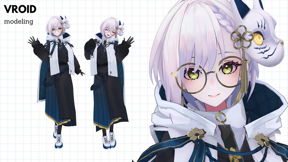 VRoidでオリジナル3Dモデルを作ります Vtuber、VRC等で使える３Dモデルです！商用利用可！ イメージ3