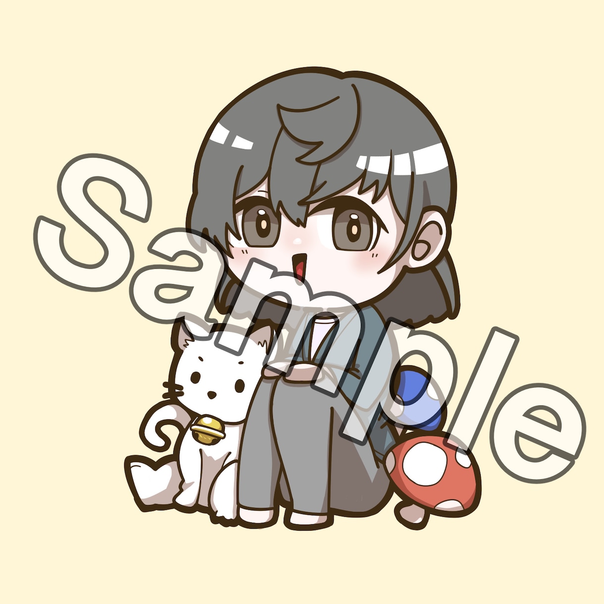 可愛いSDキャラやアイコンを作成します あなたの世界観をギュッと詰め込んだちびキャラアイコン イメージ2