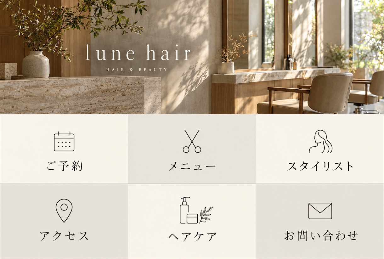 お店に合うLINEリッチメニュー画像を作ります ロゴや色に合わせて統一感を。画像１枚・修正２回 イメージ2