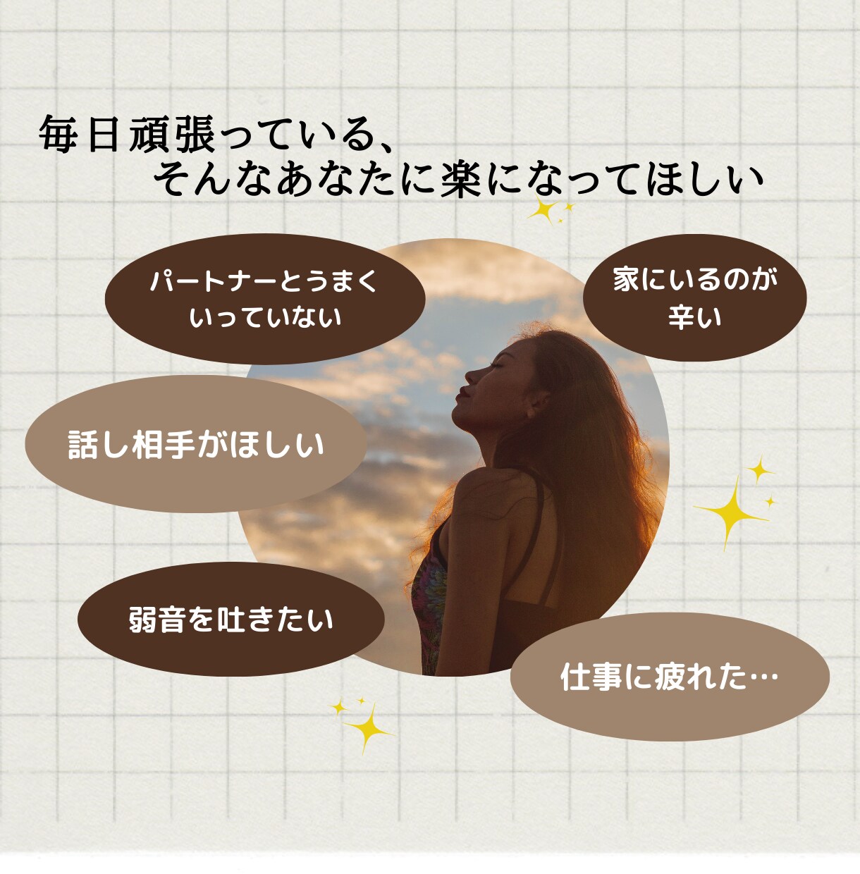1分からOK！悩み、雑談、愚痴お聞きします 気持ちを込めて対応します♪スッキリするまでお話しくださいね♪ イメージ4