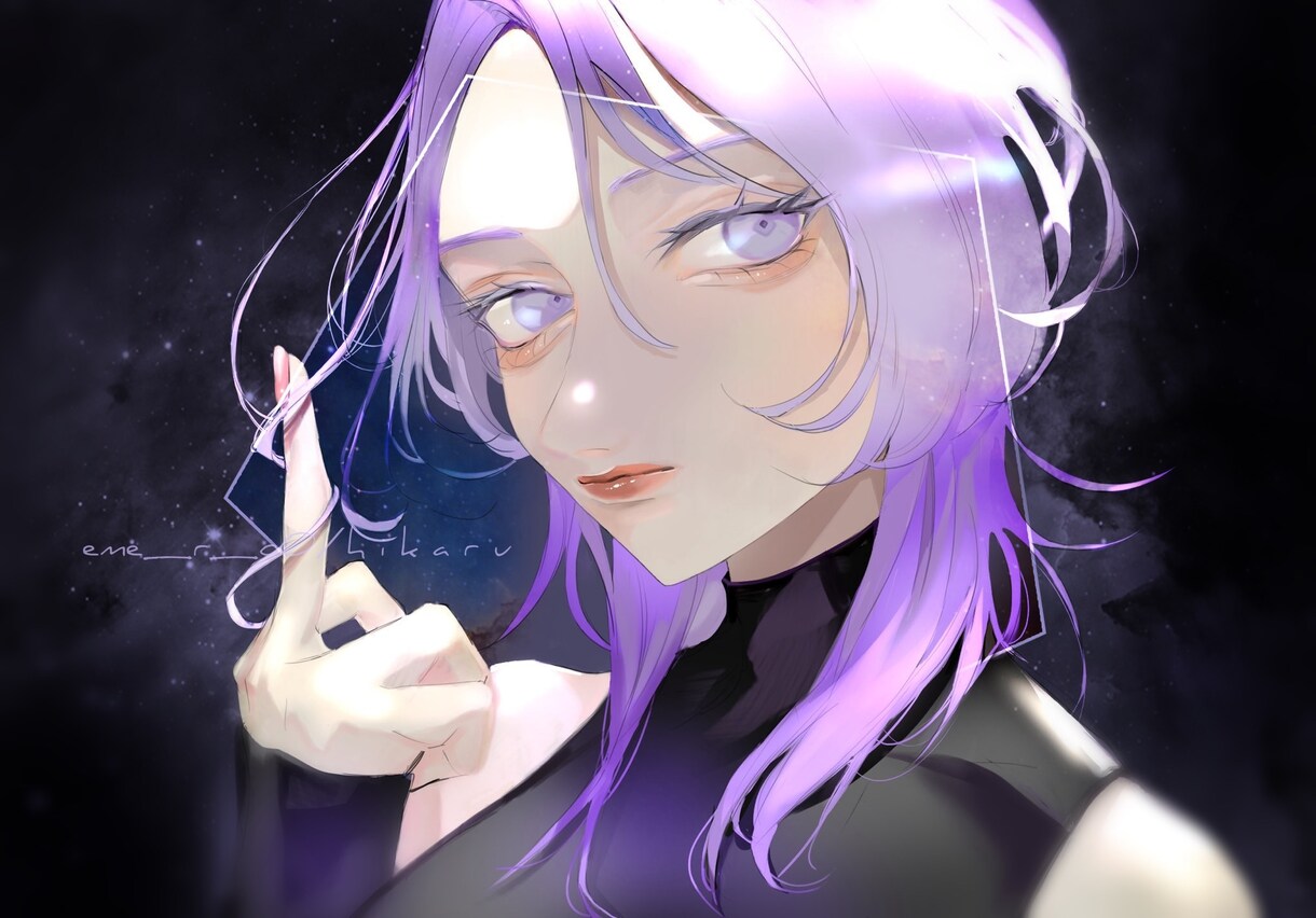 オリキャラのアイコンイラスト作成を行います ☆アナログ絵も受付中！！主に美男美女系、アイコン用など！ イメージ2