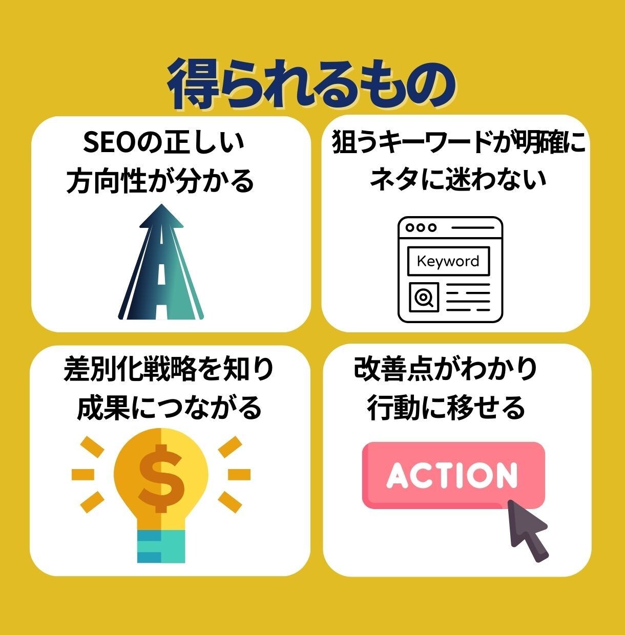 SEO内部施策×キーワード選定をサポートします キーワードで上位を目指しSEO認定コンサルが集中アドバイス！ イメージ4