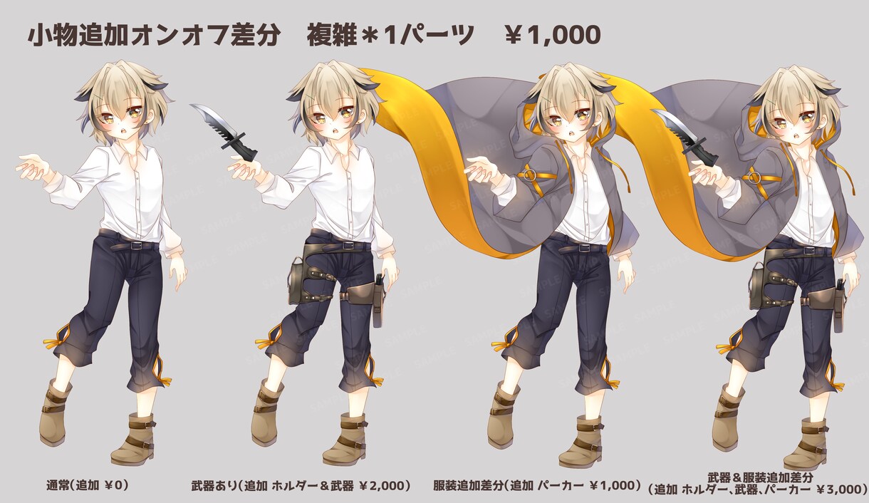 可愛い女の子/男の子の立ち絵やイラストを承ります 透明感のあるイラストで通常頭身、デフォルメ立ち絵を作成します イメージ5