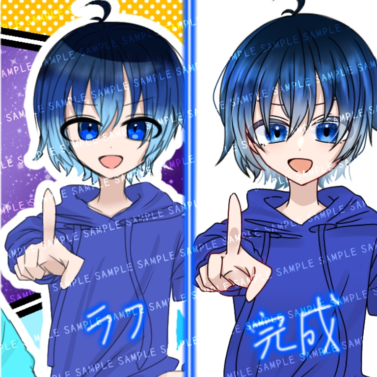 世界でひとつしかない可愛いアイコンを制作いたします 可愛いお望みの女の子・男の子のアイコンを制作致します♡ イメージ3