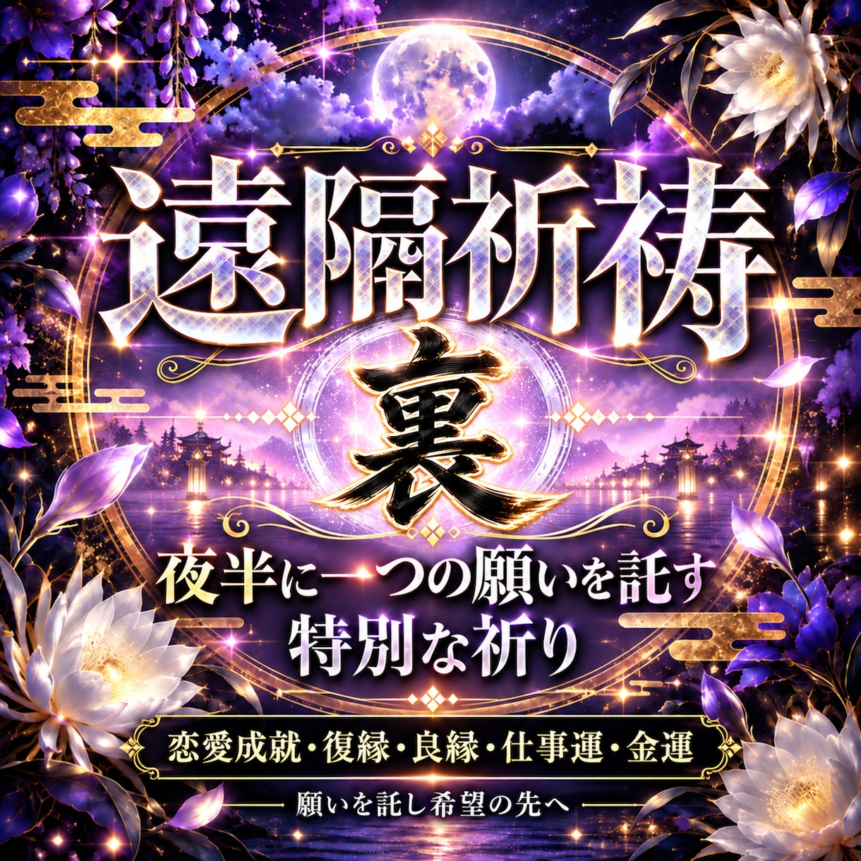 遠隔祈祷・裏～夜半の長時間祈祷と霊視鑑定します 恋愛成就・復縁・良縁・仕事運・金運｜願いを託し希望の先へ イメージ1